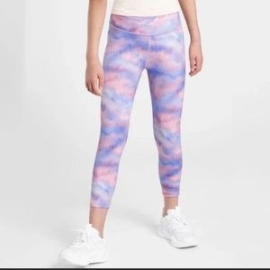 Athleta Girl Printed Tie Dye Chit Chat Capri Leggings Size 8-10 Medium